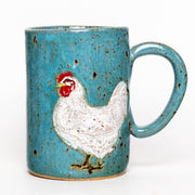 Chicken Design Blue Spangled 14 Oz Mug